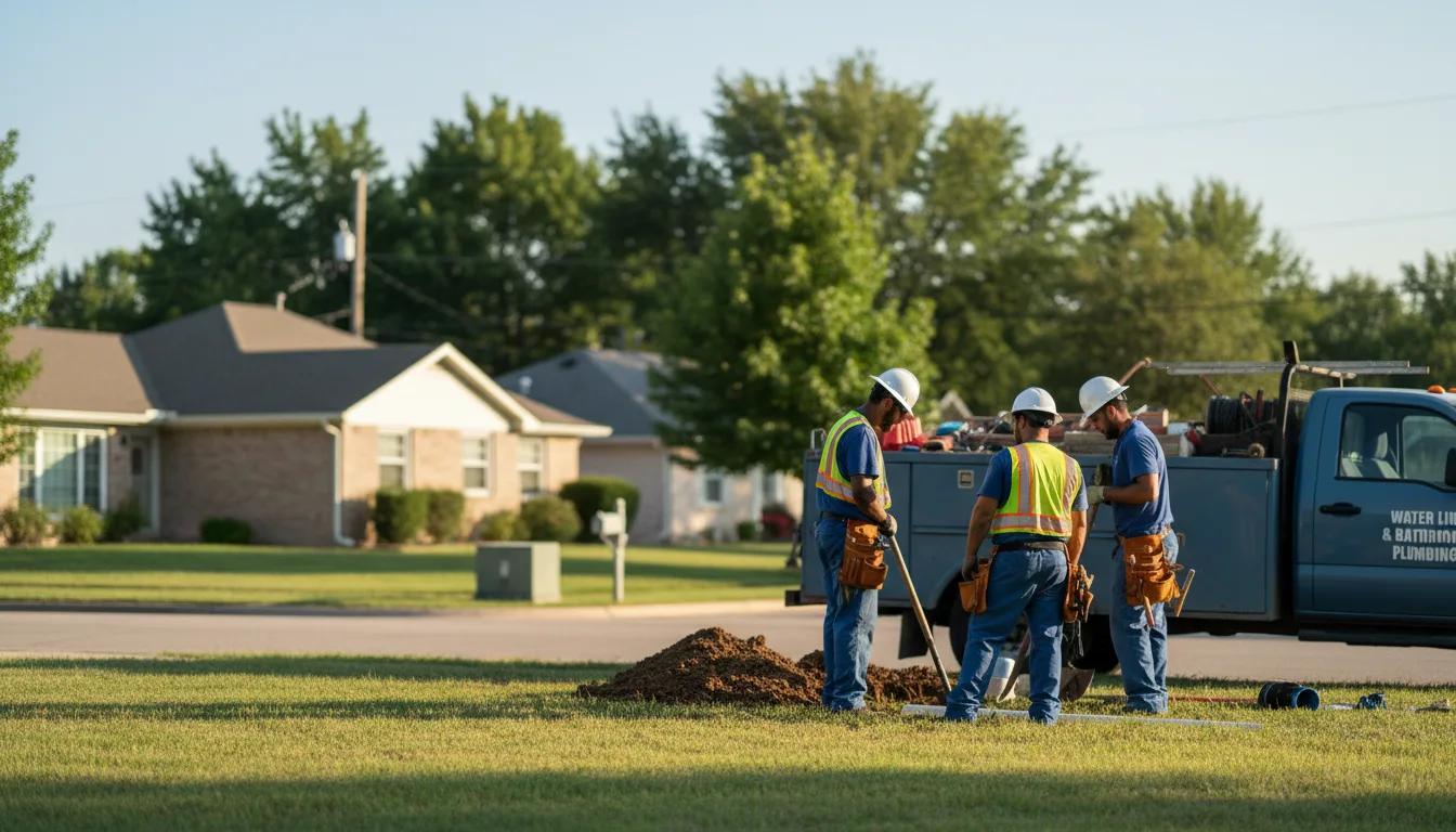 Residential water line and bathroom plumbing service in Winslow, NE